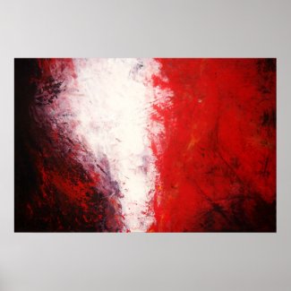 Original Abstract Painting Print Red Tones Modern