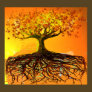 Original Art- Distressed Grunged Roots Tree Poster