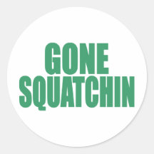 Original & Best-Selling Bobo GONE SQUATCHIN Green Stickers