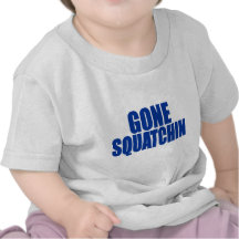 Original & Best-Selling Bobo's GONE SQUATCHIN Blue T-shirts