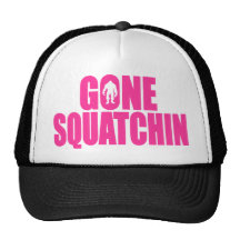 Original & Best-Selling Bobo's GONE SQUATCHIN Pink Trucker Hats