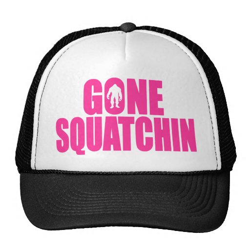Original & Best-Selling Bobo's GONE SQUATCHIN Pink Trucker Hats