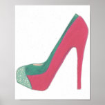 Original Christian Louboutin Shoe Illustration posters
