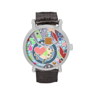 Original Colorful Abstract Wristwatch