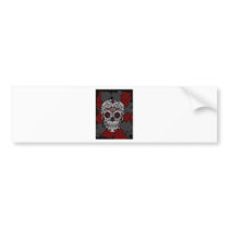 Original Drawn By Artist Sugar Skull Bumper Stickers