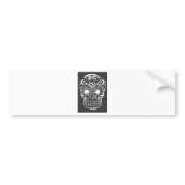 Original Drawn By Artist Sugar Skull Bumper Sticker