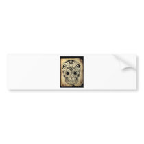 Original Drawn By Artist Sugar Skull Bumper Stickers