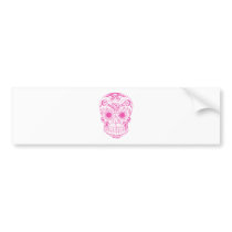 Original Drawn By Artist Sugar Skull Bumper Sticker