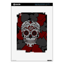 Original Drawn By Artist Sugar Skull Skin For iPad 3