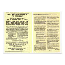 ORIGINAL Executive Order 6102 April 5 1933 Personalized Invitations