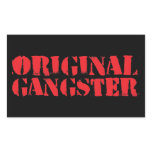 Original Gangster Rectangle Stickers
