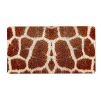 giraffe, animal, fur, pattern, wild, funny, nature, print, trendy, giraffe labels, cool, giraffes, unique, design, actual, detail, chic, classy, real, true, mammals, birthdays, best, gift, yellow, brown, shipping labels, Label with custom graphic design