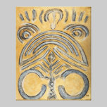 Original Gold Ethnic Abstract Painting canvas prints
