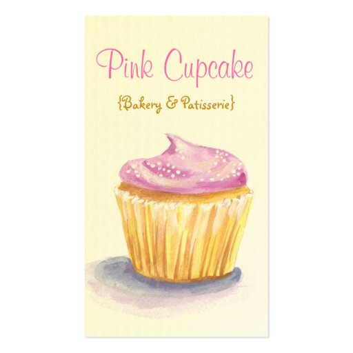 Original Illustration Cupcake Business Cards (front side)