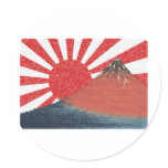 Original Mount Fuji Design Round Stickers