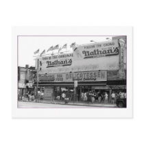 Original Nathan's Hot Dogs (Coney Is., NY) postcards by lizadeyphoto Original Nathan's Hot Dogs (Coney Is., NY) postcards