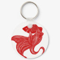Original Scissors-cut Goldfish Keychain by tshirtdujour Original Scissors-cut Goldfish Keychain
