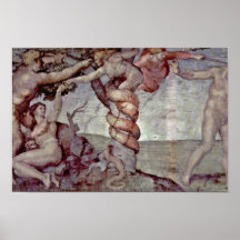 Original Sin And Expulsion From Paradise By Michel Print