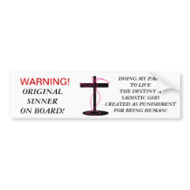 ORIGINAL SINNER @ WHEEL BUMPER STICKER