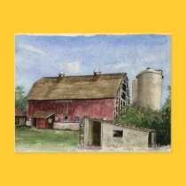 Original Trescher Barn - postcard