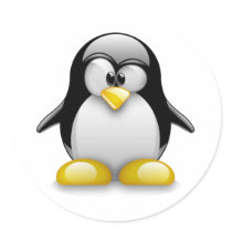 Original Tux Round Sticker