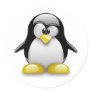 Original Tux Round Sticker Original Tux Round Sticker
