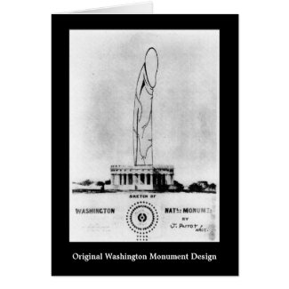 Original Washington Monument Design card