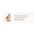 Original Watercolor California Quail Bird Custom Return Address Labels