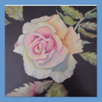 Original watercolor painting rose poster posters