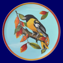 Oriole In Fall Plates plates