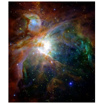 Orion nebula NASA orange starry sky Tshirt