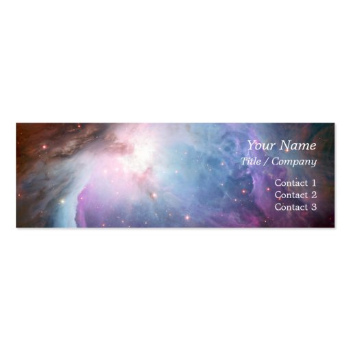 Orion Nebula Purple Space Business Card Template (front side)