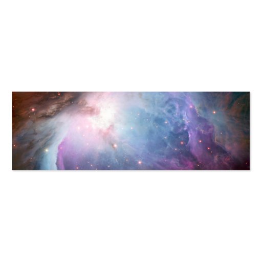Orion Nebula Purple Space Business Card Template (back side)