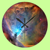 Orion Nebula Space Galaxy wall clocks