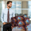 Orion Nebula Space Galaxy Tiled Necktie