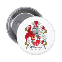 O'Riordan Family Crest Button