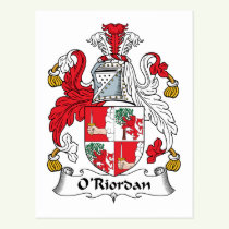 O'Riordan Family Crest Postcard