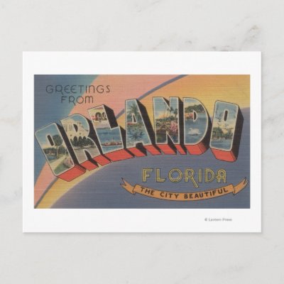 Orlando, Florida - Large Letter Scenes 2 Postcard