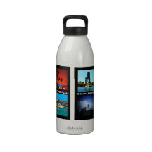 Orlando, Miami, South Beach Collage Drinking Bottles