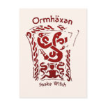 Ormhäxan Snake Witch Rune Postcard