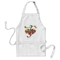 Ornament  17 - Cosmic Healing Red Sparkles aprons