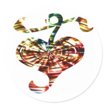 Ornament 17 - Cosmic Healing Red Sparkles stickers by doonagiri Ornament 17 - Cosmic Healing Red Sparkles stickers