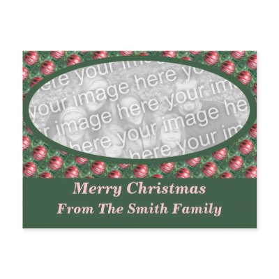 Ornament Background Photo Frame Postcard by DonnasGreetingCards