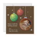 Ornament balls Christmas holiday greeting card invitation