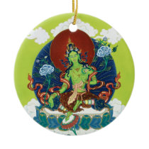 ORNAMENT CERAMIC - Green Tara & White Tara