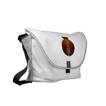 Ornament Dark Sunset yellow squiggle tree Messenger Bag