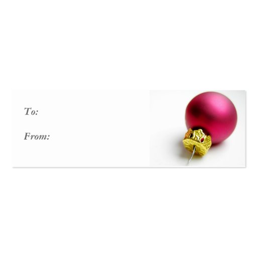 Ornament Gift Tag Business Card (front side)