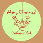 Ornament Gift Tag Template stickers