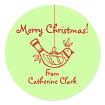 Ornament Gift Tag Template stickers