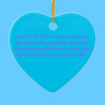 Ornament Keepsake Faith Blessings Love John 3:16 ornaments